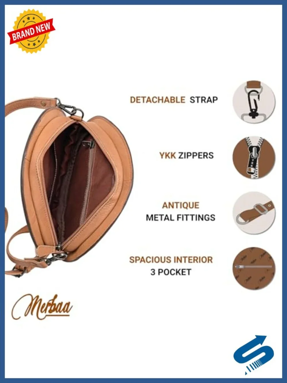 Handtooled Cowhide Canteen Crossbody Bag with Adjustable Strap
